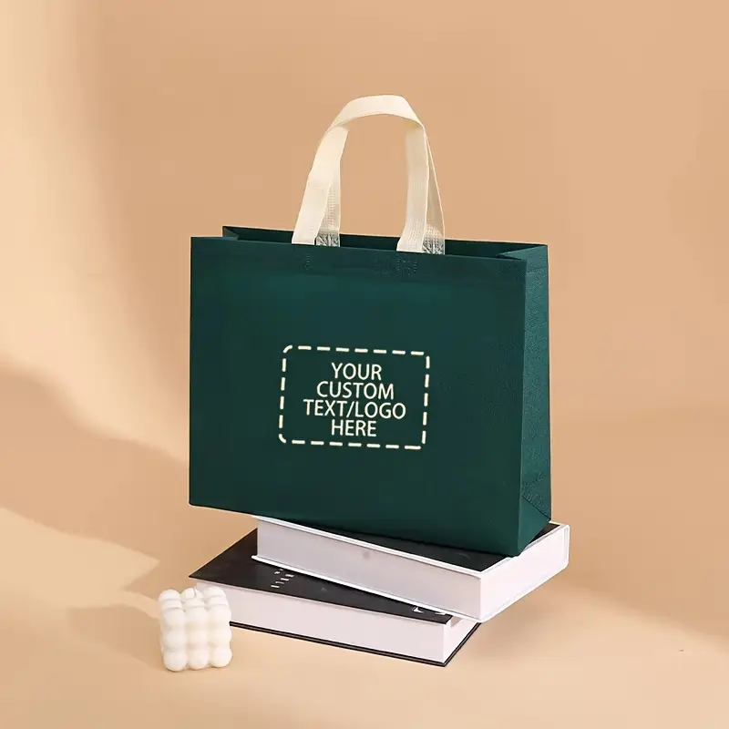 50 customizable non-woven tote bags -3 sizes, 12 colors to choose from, can print colorful logos or text | Suitable for gifts, shopping, and corporate events | Durable stitching design | Reusable polyester material