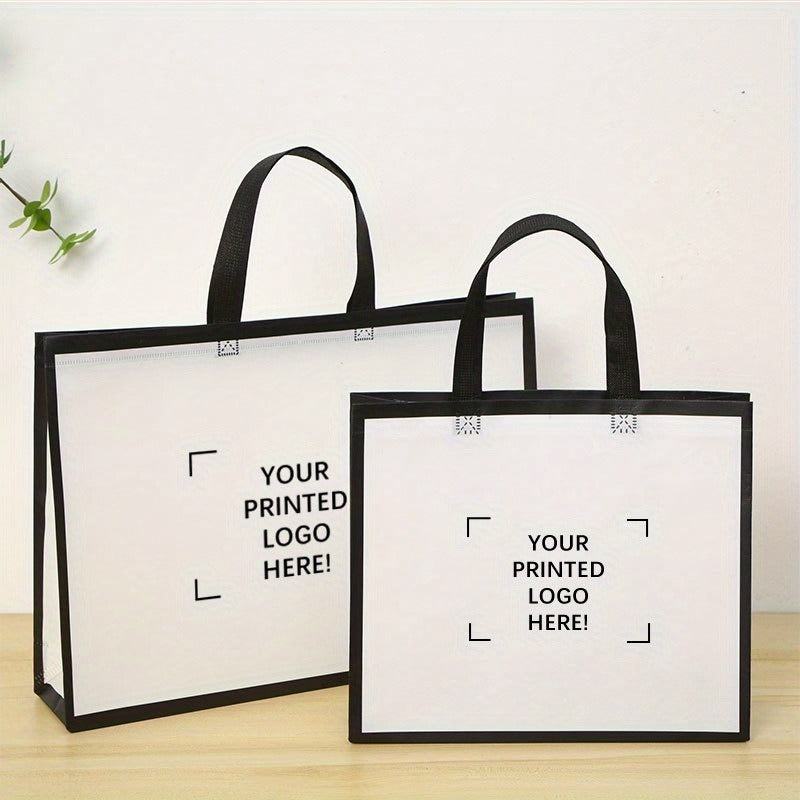 50-Pack Custom Single-Color Gift Tote Bags – Reusable Glossy Non-Woven Shopping Bags for Mother’s Day, Bridesmaid Gifts, Birthdays, Weddings, Valentine’s Day, and Christmas Party Supplies