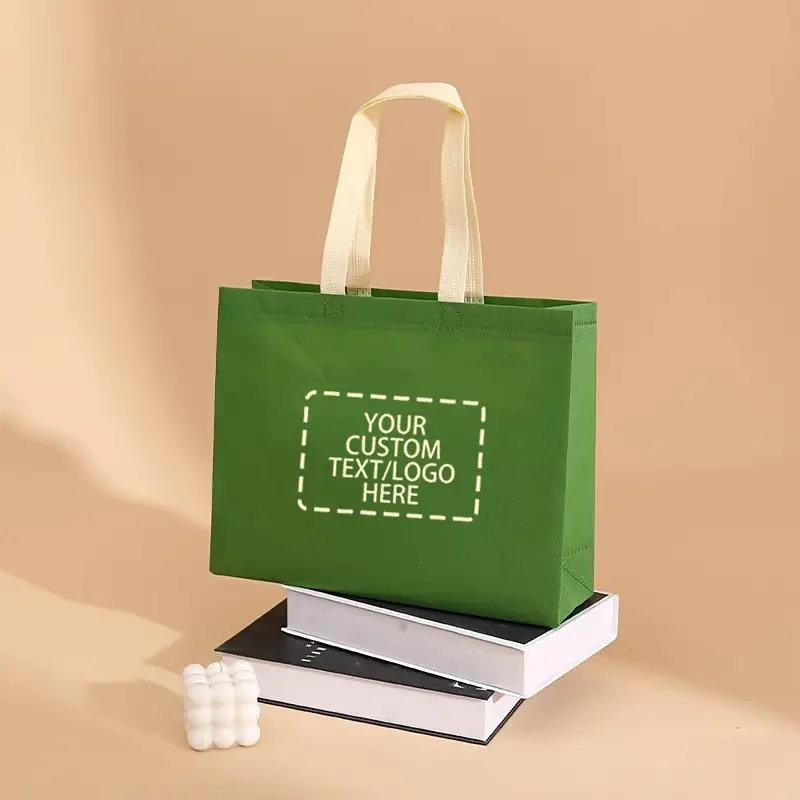 50 customizable non-woven tote bags -3 sizes, 12 colors to choose from, can print colorful logos or text | Suitable for gifts, shopping, and corporate events | Durable stitching design | Reusable polyester material