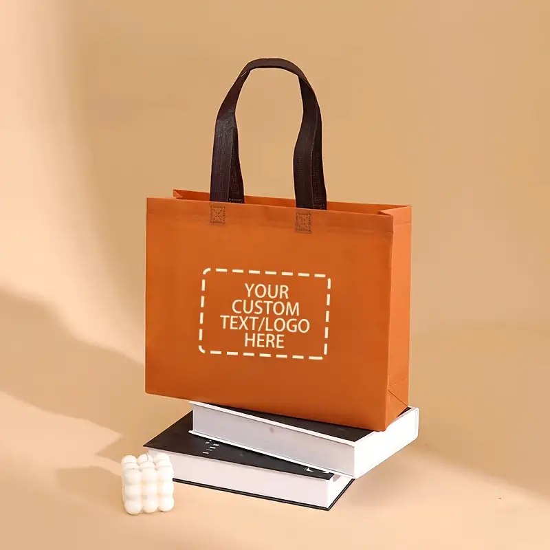 50 customizable non-woven tote bags -3 sizes, 12 colors to choose from, can print colorful logos or text | Suitable for gifts, shopping, and corporate events | Durable stitching design | Reusable polyester material