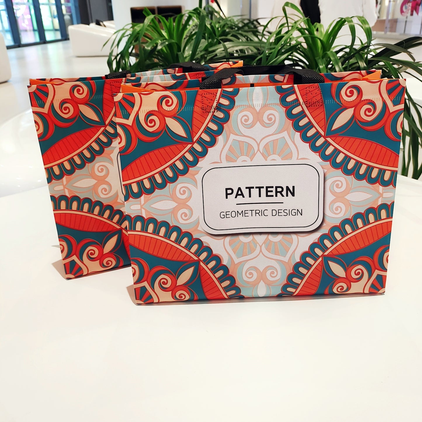 Laminated Print Tote Bags 20Pcs, Non-Woven Shopping Bags for Wedding Favors, Birthday Parties & Craft Projects, Bulk Party Supply Decorations