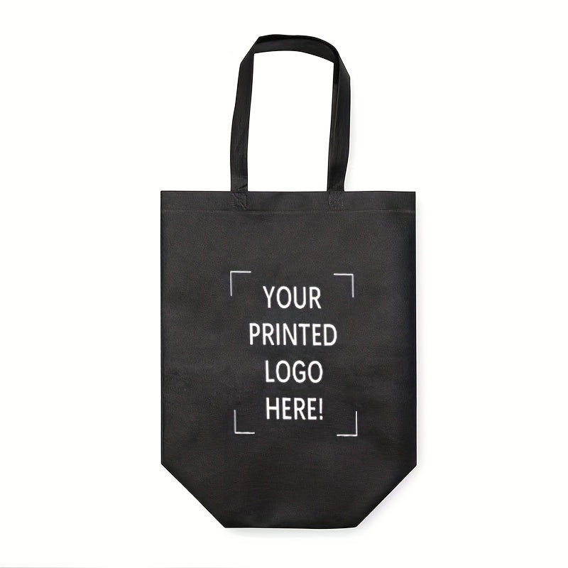 100PCS customizable non-woven gift bags, with customizable images, text, and logos, large capacity, reusable, and suitable for large handbags, can be used as gift bags or souvenir bags