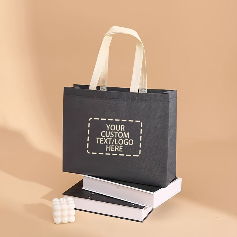 50 customizable non-woven tote bags -3 sizes, 12 colors to choose from, can print colorful logos or text | Suitable for gifts, shopping, and corporate events | Durable stitching design | Reusable polyester material