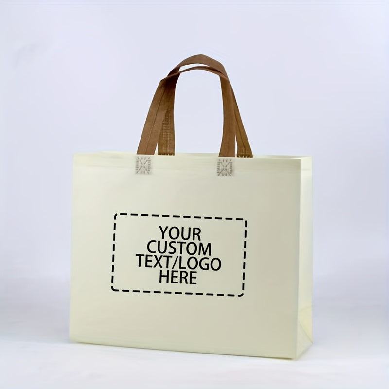 Customized 50/100 tote bags - Suitable for clothing store promotions, weddings, birthday parties, etc. - Durable non-woven fabric material, ideal gift and party gift packaging bag