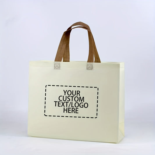 Customized 50/100 tote bags - Suitable for clothing store promotions, weddings, birthday parties, etc. - Durable non-woven fabric material, ideal gift and party gift packaging bag