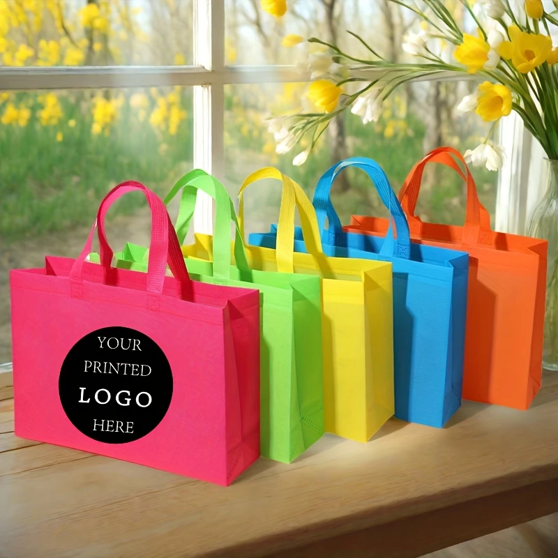 Non woven tote bag customized shopping eco-friendly bag packaging training class promotion customized advertising bag printing logo
