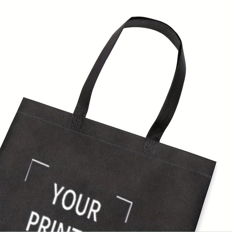 100PCS customizable non-woven gift bags, with customizable images, text, and logos, large capacity, reusable, and suitable for large handbags, can be used as gift bags or souvenir bags