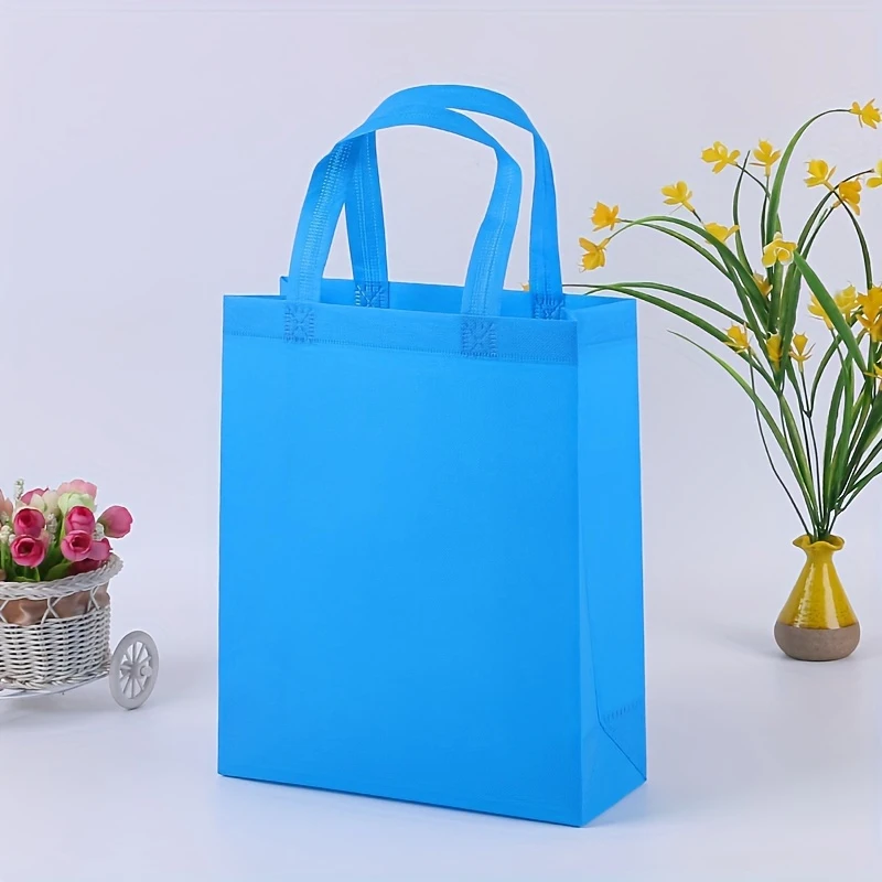 100 custom vertical gift bags - made of durable non-woven fabric material, with multiple color options for personalized text and patterns, suitable for retail stores, parties, and events - high-quality reusable bags