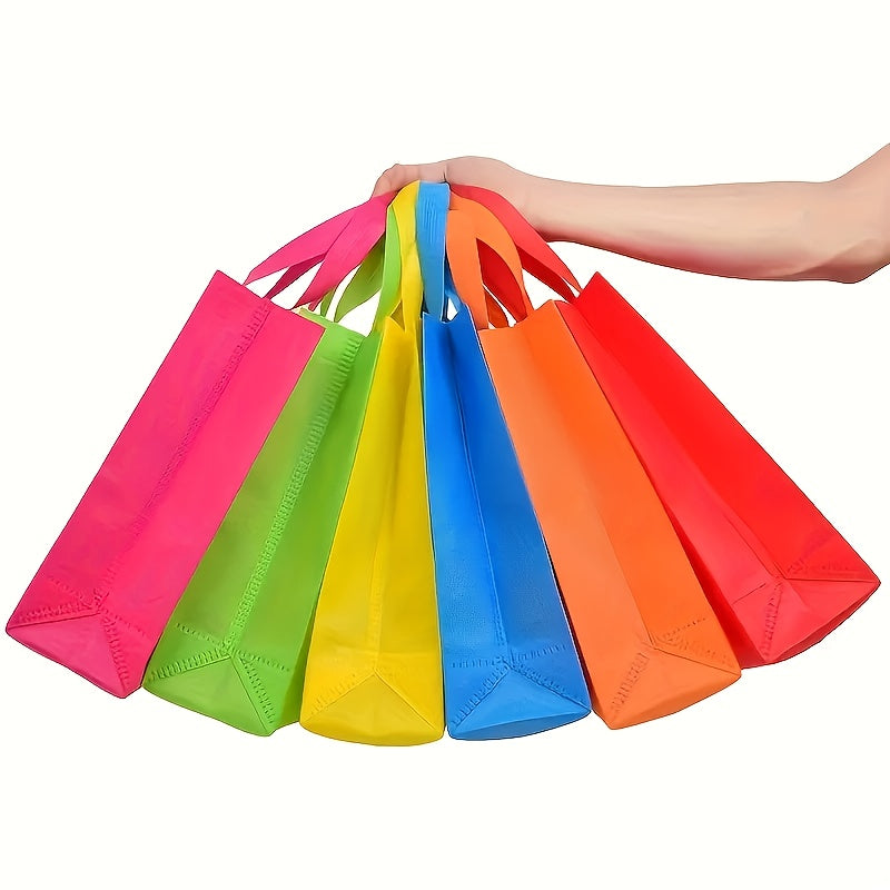 100 custom vertical gift bags - made of durable non-woven fabric material, with multiple color options for personalized text and patterns, suitable for retail stores, parties, and events - high-quality reusable bags