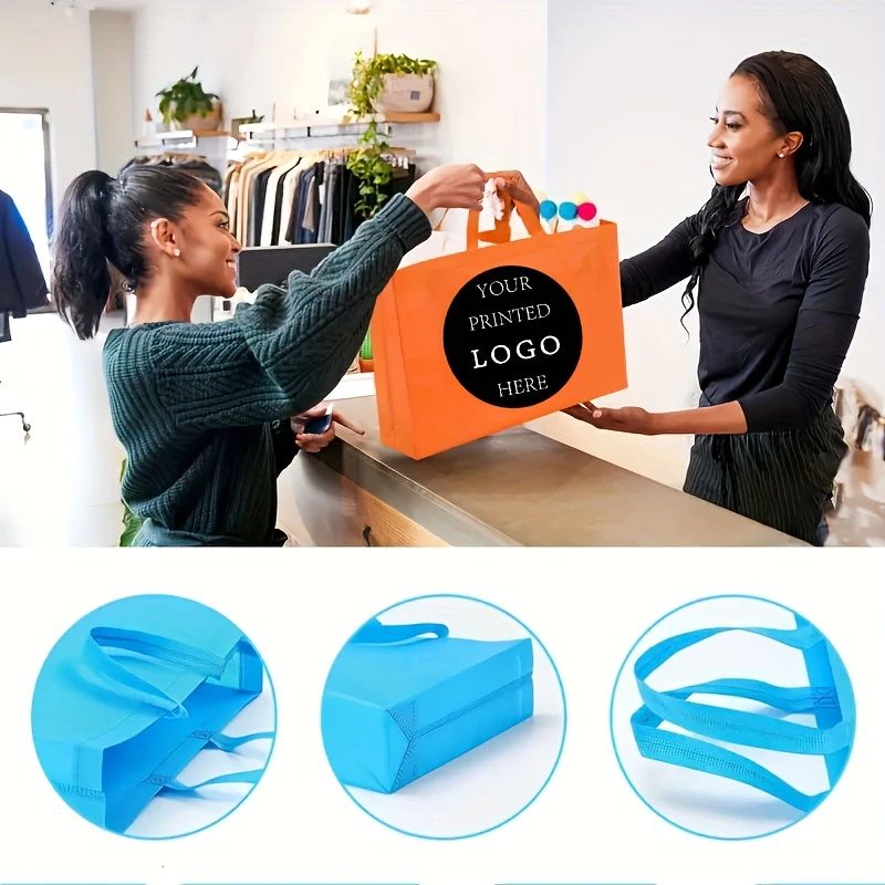 Non woven tote bag customized shopping eco-friendly bag packaging training class promotion customized advertising bag printing logo